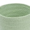 Set of Baskets Rope 17 x 17 x 20 cm Light Green (3 Pieces)