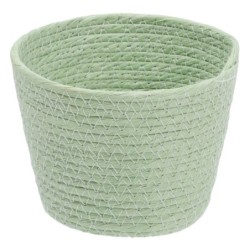 Set of Baskets Rope 17 x 17 x 20 cm Light Green (3 Pieces)