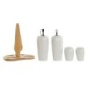 Condiment Set DKD Home Decor White Natural Bamboo Porcelain 18 x 15 x 20 cm 5 Pieces