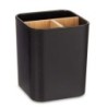 Toothbrush Holder Black Bamboo polypropylene 9 x 11 x 9 cm (6 Units)