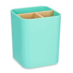 Toothbrush Holder Green Bamboo polypropylene 9 x 11 x 9 cm (6 Units)