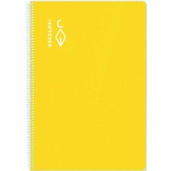 Notebook ESCOLOFI 5 Units Yellow Quarto 50 Sheets