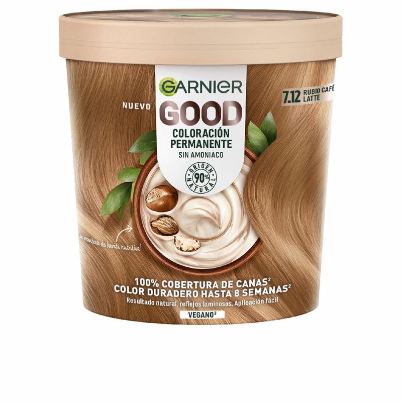 Permanent Dye Garnier Good Café Latte Blonde Nº 7.12 (1 Unit)