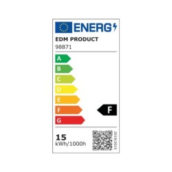 LED lamp EDM F 15 W E27 1200 Lm Ø 12 x 13,8 cm (6400 K)