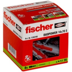 Wall plugs and screws Fischer DUOPOWER 538249 Ø  14x70 mm (8 Units)