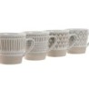 Piece Coffee Cup Set Home ESPRIT White Beige Stoneware 180 ml 4 Pieces