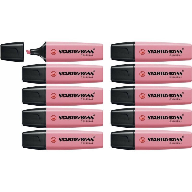 Fluorescent Marker Stabilo Boss Pink 10 Pieces