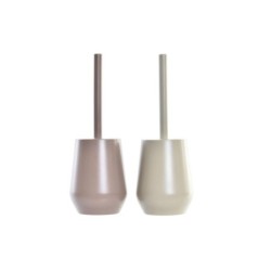 Toilet Brush DKD Home Decor Brown Beige polystyrene 12 x 12 x 34,5 cm (2 Units)