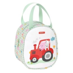 Thermal Lunchbox Safta Granja White Light Green (19 x 22 x 14 cm)