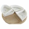 Appetizer Set DKD Home Decor Multicolour Natural Bamboo Plastic Stoneware Cottage 21,5 x 21,5 x 1 cm