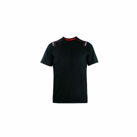 Short Sleeve T-Shirt Sparco TECH STRETCH Black