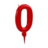 Candle Birthday Red Number 0 (12 Units)