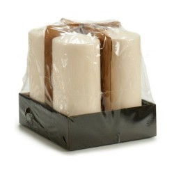 Candle 9 x 20 x 9 cm Cream (4 Units)