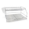 Draining Rack for Kitchen Sink Quttin Silver Metal White Plastic (46,5 x 35,5 x 26 cm)