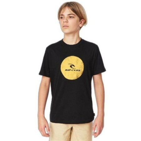 Child's Short Sleeve T-Shirt Rip Curl Corp Icon B Black