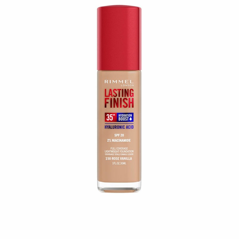 Liquid Make Up Base Rimmel London Lasting Finish Nº 150 Rose Vanilla Spf 20 30 ml