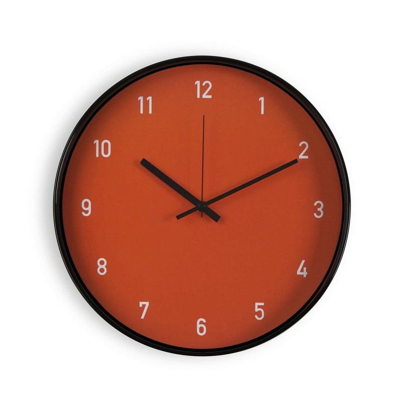 Wall Clock Versa Terracotta Crystal Plastic 4 x 30 x 30 cm