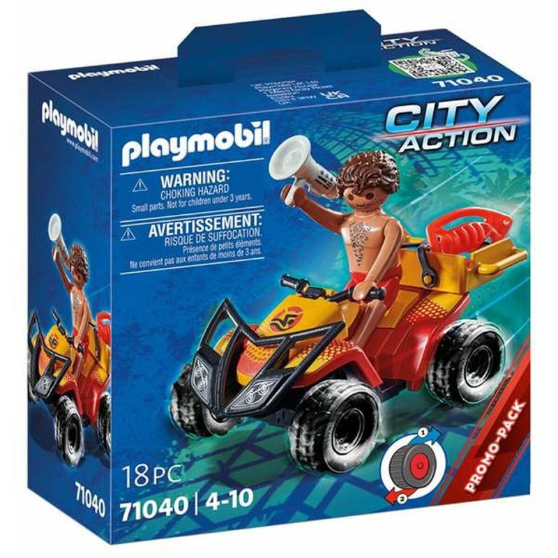 Playset Playmobil City Action Rescue Quad  18 Pieces 71040