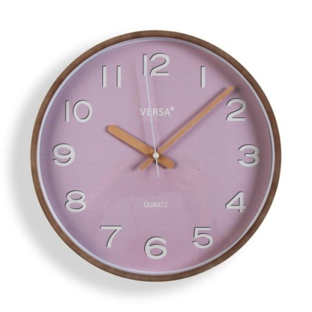 Wall Clock Versa Pink Plastic Quartz 4,3 x 30 x 30 cm