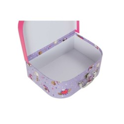 Set of decorative boxes DKD Home Decor Lilac Metal Cardboard 28 x 9,5 x 20 cm