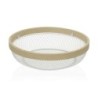 Fruit Bowl Versa White Metal Wood (25 x 7 x 25 cm)