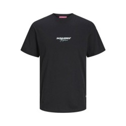 Men’s Short Sleeve T-Shirt Jack & Jones JORARUBA PUFF BRANDING TEE SS 12255557 Black