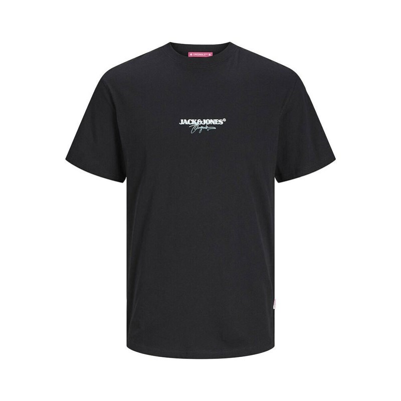 Men’s Short Sleeve T-Shirt Jack & Jones JORARUBA PUFF BRANDING TEE SS 12255557 Black