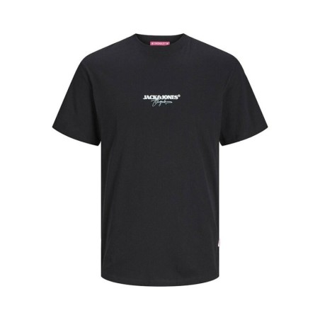 Men’s Short Sleeve T-Shirt Jack & Jones JORARUBA PUFF BRANDING TEE SS 12255557 Black