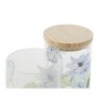 Tin DKD Home Decor Blue White Green Natural Silicone Bamboo Borosilicate Glass 1 L 10 x 10 x 17 cm (2 Units)