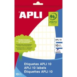 Adhesive labels Apli White 10 Sheets 8 x 12 mm (10 Units)