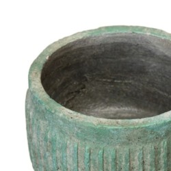 Planter 21,5 x 21,5 x 14,5 cm Turquoise Cement