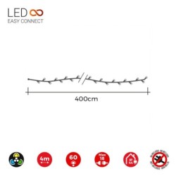 Wreath of LED Lights EDM Easy-Connect Multicolour (4 m)