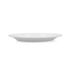 Flat plate Bidasoa Glacial Ceramic White (24 cm) (Pack 6x)