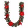 Christmas garland Red Green Plastic Fabric 180 cm