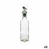 Cruet Transparent Glass Steel 250 ml (12 Units)