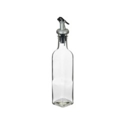 Cruet Transparent Glass Steel 250 ml (12 Units)