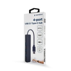 USB Hub GEMBIRD UHB-CM-U3P4-0 Black