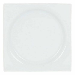 Dessert dish Inde Zen Porcelain White 18 x 18 x 2,5 cm (6 Units)