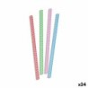 Straws Algon Cardboard Multicolour Stripes 20 Pieces 24 Units