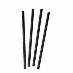 Straws Algon Cardboard Black 20 Pieces 24 Units