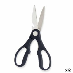 Scissors Black Silver Stainless steel 8,3 x 19,5 x 1,3 cm (12 Units)