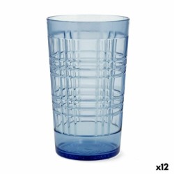 Glass Quid Viba Blue Plastic 650 ml (12 Units) (Pack 12x)