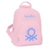 Casual Backpack Benetton Pink Pink 13 L