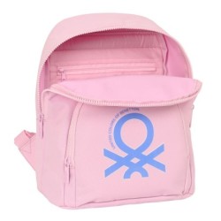 Casual Backpack Benetton Pink Pink 13 L