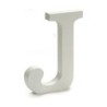 Letter J Wood White (1,8 x 21 x 17 cm) (12 Units)