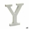 Letter Y Wood White (1,8 x 21 x 17 cm) (12 Units)