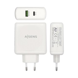 USB Wall Charger Aisens ASCH-2PD30QC-W White 48 W USB-C (1 Unit)