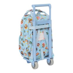 School Rucksack with Wheels The Paw Patrol Sunshine Blue (20 x 28 x 8 cm)