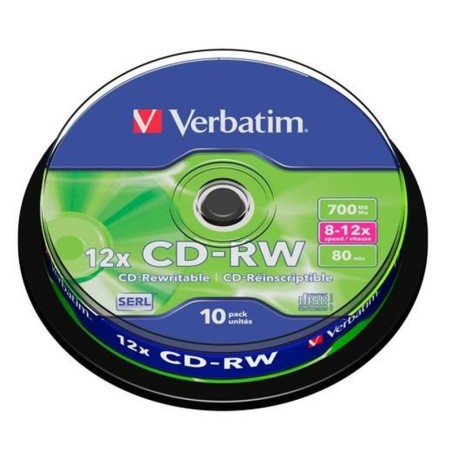 CD-RW Verbatim    10 Units 700 MB 12x