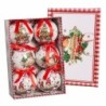 Christmas Baubles Red Multicolour Paper Polyfoam 7,5 x 7,5 x 7,5 cm (6 Units)